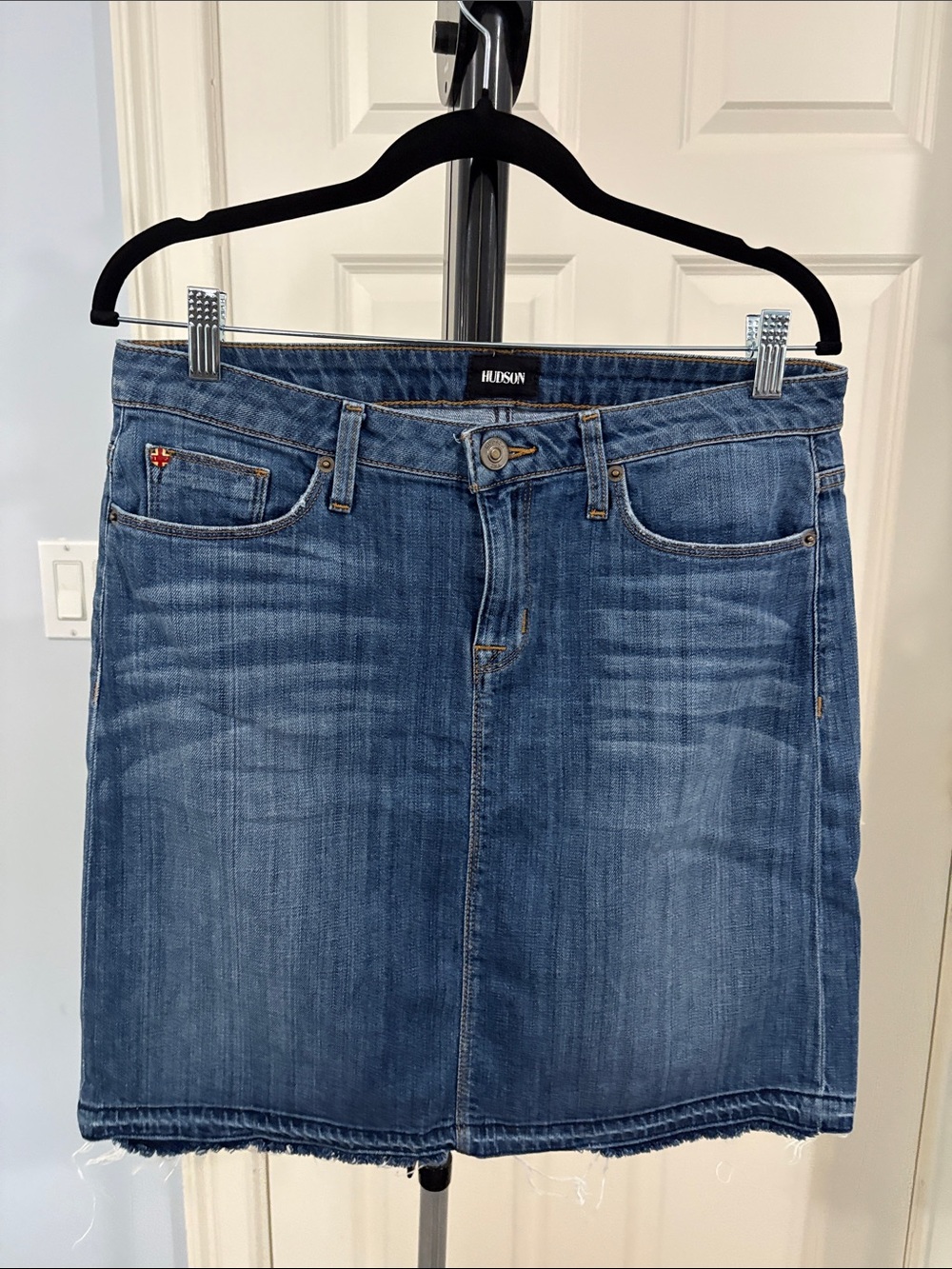 Hudson Jeans Blue Denim Mini Skirt
